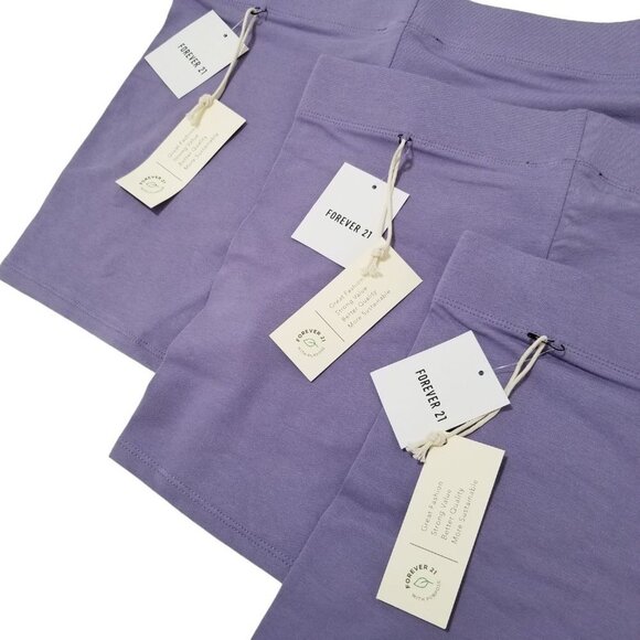NWT FOREVER 21 Organically Grown Cotton Shorts Size Large 3 Pack Color Dusk - Picture 4 of 10